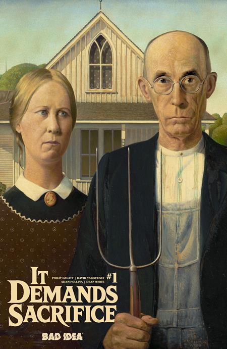 IT DEMANDS SACRIFICE #1 (OF 4) CVR E GRANT WOOD OLD MASTERS VAR ISBN: 85001727754001051 - FOC DATE: 9/6/26  - Release Date: 10/7/26