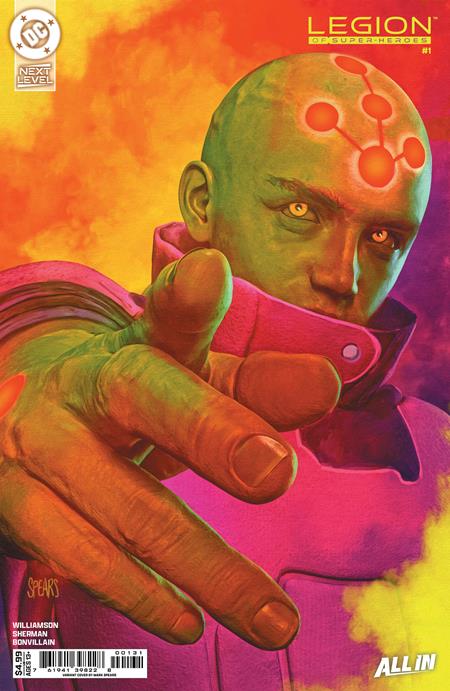LEGION OF SUPER-HEROES #1 CVR C MARK SPEARS CARD STOCK VAR ISBN: 76194139822800131 - FOC DATE: 8/9/26  - Release Date: 9/2/26