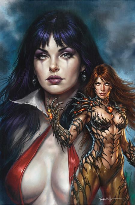VAMPIRELLA X WITCHBLADE SPECIAL #1 (ONE SHOT) CVR G LUCIO PARRILLO METAL PREMIUM VAR ISBN: 72513036739601071 - FOC DATE: 8/30/26  - Release Date: 10/7/26
