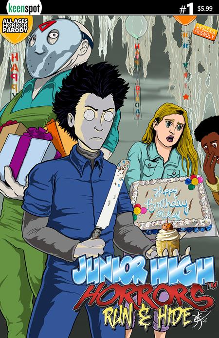 JUNIOR HIGH HORRORS RUN & HIDE #1 (ONE SHOT) CVR C ERIC KENT BIRTHDAY PARTY VAR ISBN: 60283502345400131 - FOC DATE: 7/26/26  - Release Date: 9/23/26