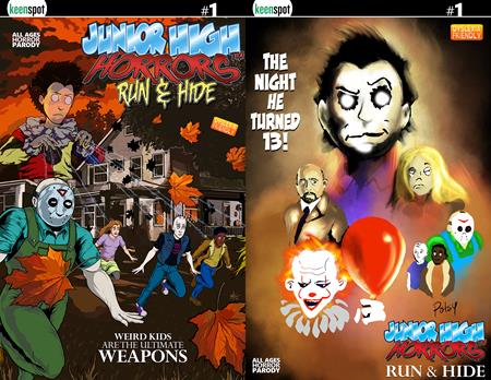 JUNIOR HIGH HORRORS RUN & HIDE #1 (ONE SHOT) CVR D ERIC KENT ROB POTCHAK HOLOFOIL FLIP COVER VAR ISBN: 60283502345400141 - FOC DATE: 7/26/26  - Release Date: 9/23/26