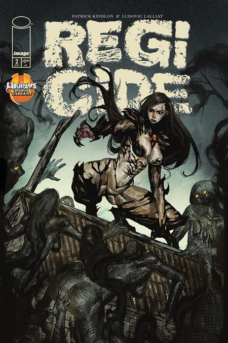 REGICIDE #2 (OF 4) CVR E AKILA GABRIEL WITCHBLADE TEAM UP VAR (MR) ISBN: 70985304831200251 - FOC DATE: 8/23/26  - Release Date: 9/16/26