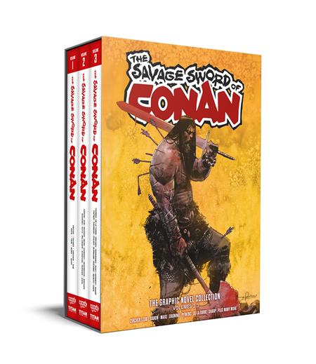 SAVAGE SWORD OF CONAN HC VOL 01-03 SLIPCASE SET DIRECT MARKET EDITION GERARDO ZAFFINO CVR (MR) ISBN: 978180618267156999 - FOC DATE: 9/6/26  - Release Date: 9/30/26