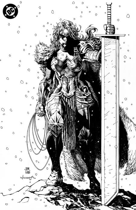 1:100 ABSOLUTE WONDER WOMAN #1 CVR H INC 1:100 JIM LEE BLACK & WHITE VIRGIN CARD STOCK VAR  - Release Date:  10/23/24