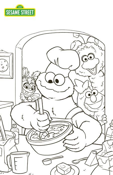 SESAME STREET #3 (OF 4) CVR C ALISON ACTON COLORING BOOK VAR  - Release Date:  10/30/24