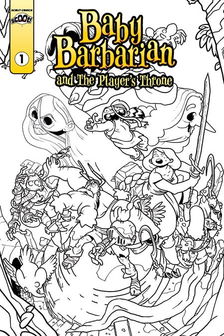 BABY BARBARIAN #1 CVR B TRAVIS HANSON COLORING BOOK VAR (NONSTOP) (Resolicit)  - Release Date:  10/30/24