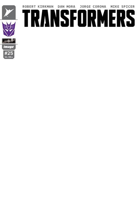 TRANSFORMERS #25 CVR H BLANK SKETCH DECEPTICON VAR - 10/8/25 - ISBN: 70985303861002581
