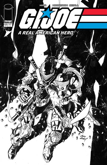 GI JOE A REAL AMERICAN HERO #321 CVR B ANDY KUBERT B&W VAR - 10/8/25 - ISBN: 70985303878832121