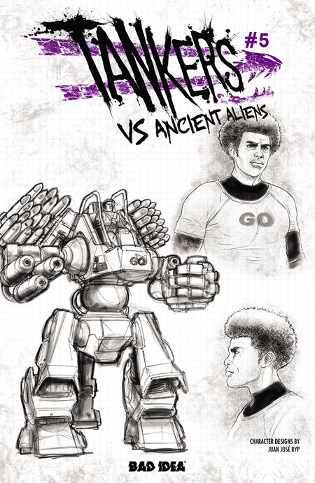 TANKERS VS ANCIENT ALIENS #5 (OF 5) CVR C JUAN JOSE RYP DESIGN VAR ISBN: 85001727745805031 - FOC DATE: 9/27/26  - Release Date: 10/28/26