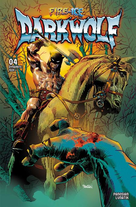 FIRE AND ICE DARKWOLF #4 CVR F DAN PANOSIAN METAL PREMIUM VAR ISBN: 72513036401204061 - FOC DATE: 9/20/26  - Release Date: 10/28/26