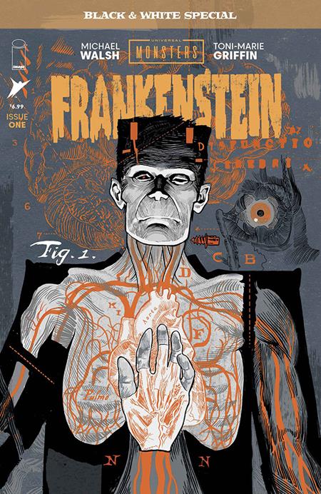 UNIVERSAL MONSTERS FRANKENSTEIN B&W SPECIAL #1 (OF 2) CVR A MICHAEL WALSH ISBN: 70985304891600111 - FOC DATE: 9/20/26  - Release Date: 10/14/26