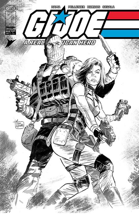 GI JOE A REAL AMERICAN HERO #333 CVR B LEE WEEKS B&W VAR ISBN: 70985303878833321 - FOC DATE: 9/20/26  - Release Date: 10/14/26