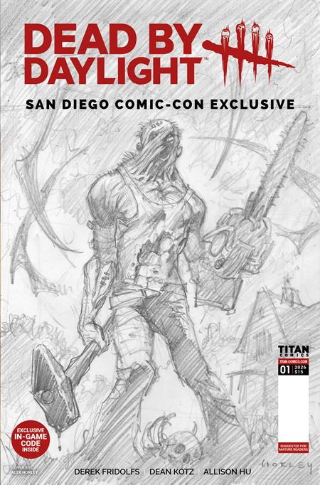 DEAD BY DAYLIGHT THE HILLBILLY #1 SDCC EXCLUSIVE ALEX HORLEY CARDSTOCK INKS VAR (MR) ISBN: 65946012549700101 - FOC DATE: 9/13/26  - Release Date: 10/7/26