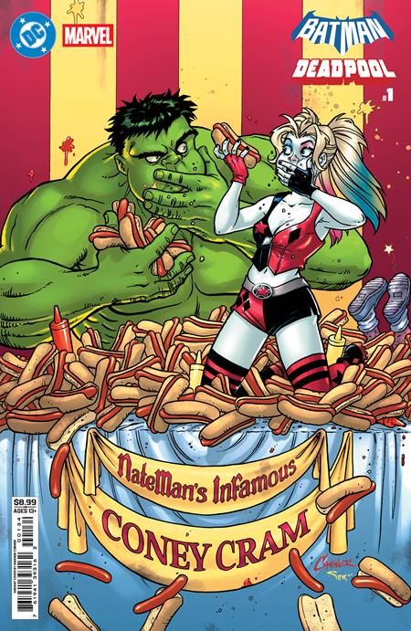 DC MARVEL BATMAN DEADPOOL #1 (ONE SHOT) CVR F AMANDA CONNER HARLEY QUINN HULK CARD STOCK VAR ISBN: 76194139316200134 - Release Date: 11/19/25