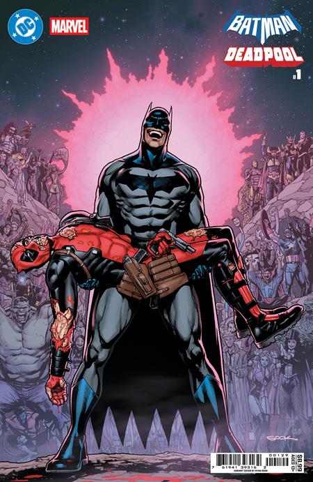 DC MARVEL BATMAN DEADPOOL #1 (ONE SHOT) CVR R RYAN SOOK CRISIS ON INFINITE EARTHS 7 HOMAGE CARD STOCK VAR ISBN: 76194139316200129 - Release Date: 11/19/25