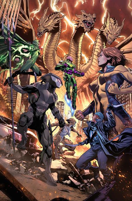 JUSTICE LEAGUE VS GODZILLA VS KONG 2 #5 (OF 7) CVR C LUCAS MEYER CARD STOCK VAR ISBN: 76194138628700521 - Release Date: 11/26/25