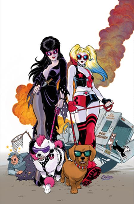 HARLEY QUINN X ELVIRA #2 CVR I AMANDA CONNER DOGS METAL VIRGIN VAR ISBN: 72513035710602091 - Release Date: 12/3/25