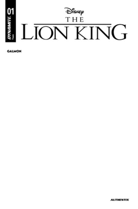 LION KING #1 CVR E BLANK AUTHENTIX VAR ISBN: 72513036047201051 - Release Date: 11/12/25