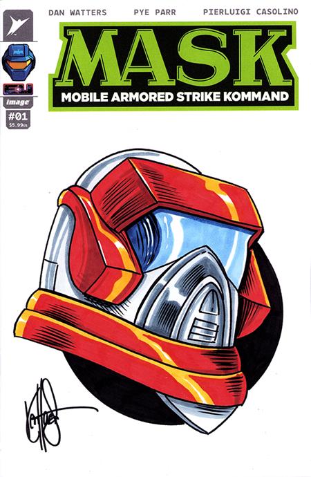 DF MASK #1 BLANK VARIANT SIGNED AND REMARKED BY KEN HAESER ISBN: 725130369802 - FOC DATE: 10/4/26  - Release Date: 11/25/26