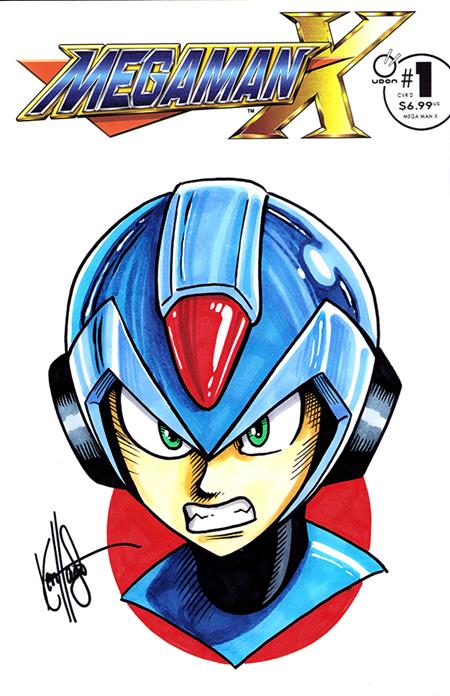 DF MEGAMAN X #1 BLANK VARIANT SIGNED AND REMARKED BY KEN HAESER ISBN: 725130369796 - FOC DATE: 10/4/26  - Release Date: 11/25/26