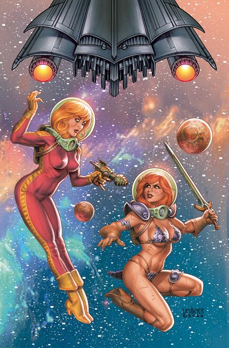 RED SONJA BARBARELLA #1 CVR J JOSEPH MICHAEL LINSNER LTD VIRGIN VAR ISBN: 72513036857701101 - FOC DATE: 10/11/26  - Release Date: 11/11/26