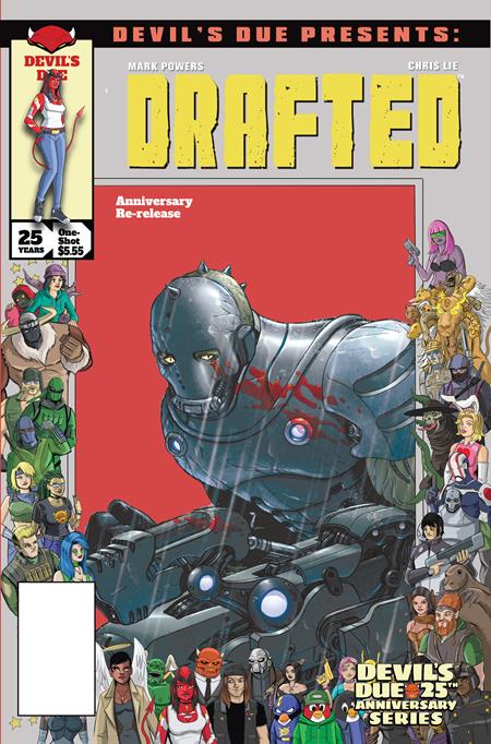 DEVILS DUE PRESENTS DRAFTED #1 (ONE SHOT) CVR D CHRIS LIE JOSH BLAYLOCK 25TH ANNIVERSARY HOMAGE VAR ISBN: 68267062729100141 - FOC DATE: 10/4/26  - Release Date: 11/18/26
