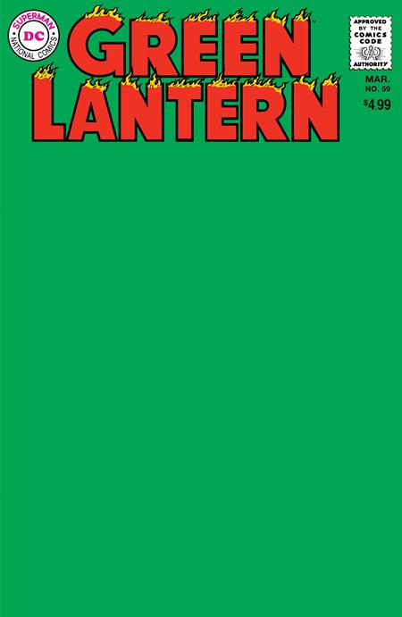 GREEN LANTERN #59 FACSIMILE EDITION CVR C BLANK VAR  - Release Date:  12/11/24