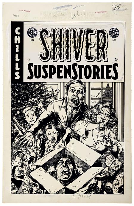 1:20 EC SHIVER SUSPENSTORIES #1 (ONE SHOT) CVR D INC 1:20 DARICK ROBERTSON B&W ARTIST EDITION VAR  - Release Date:  12/11/24