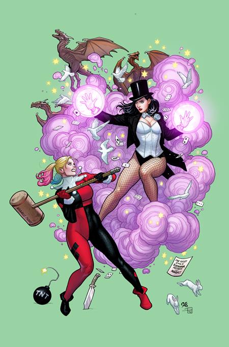 DC K.O. HARLEY QUINN VS ZATANNA #1 (ONE SHOT) CVR B FRANK CHO CARD STOCK VAR ISBN: 76194139383400141 - Release Date: 12/17/25