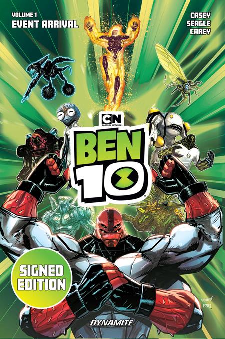 BEN 10 HC VOL 01 EVENT ARRIVAL SIGNED BY JOE CASEY AND STEVEN T SEAGLE CVR ISBN: 978152413110454999 - FOC DATE: 10/25/26  - Release Date: 12/23/26