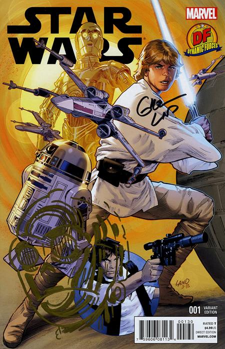 DF STAR WARS #1 DF VARIANT SIGNED BY GREG LAND AND REMARKED BY KEN HAESER WITH A GOLDEN C3PO HEAD SKETCH ISBN: 725130370518 - FOC DATE: 11/1/26  - Release Date: 1/6/27