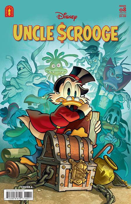 UNCLE SCROOGE LEGACY #468 THE CURSE OF HP HATEQUACK CVR A ANDREA FRECCERO ISBN: 61520081610046811 - FOC DATE: 11/1/26  - Release Date: 12/9/26