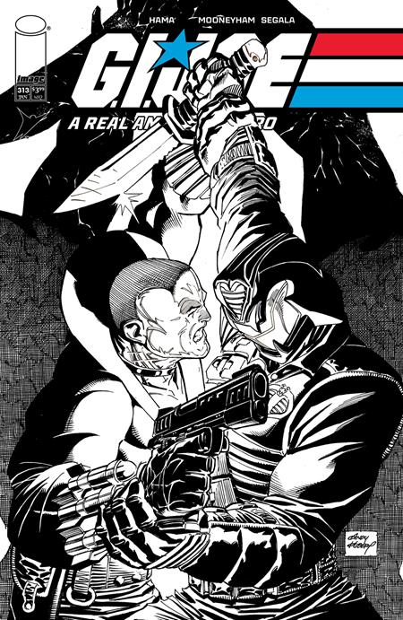 GI JOE A REAL AMERICAN HERO #313 CVR B ANDY KUBERT B&W VAR  - Release Date:  1/22/25
