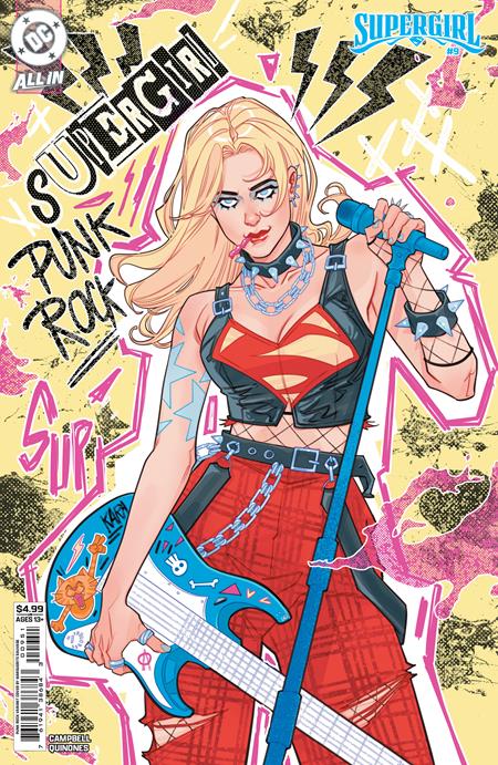 SUPERGIRL #9 CVR F MARGUERITE SAUVAGE PUNK ROCK CARD STOCK VAR ISBN: 76194138684300951 - Release Date: 1/14/26