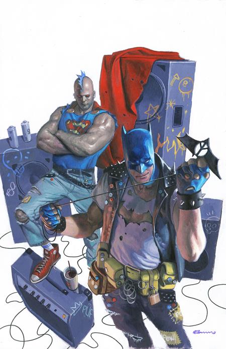 BATMAN SUPERMAN WORLDS FINEST #47 CVR E FABRIZIO DE TOMMASO PUNK ROCK CARD STOCK VAR ISBN: 76194137521204741 - Release Date: 1/21/26