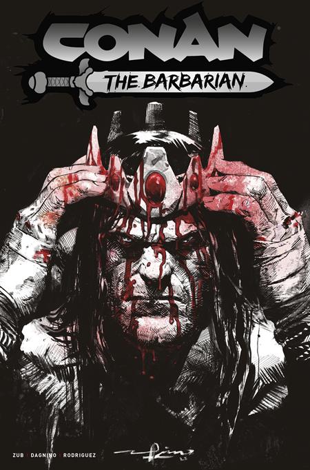 CONAN THE BARBARIAN #28 CVR F GERARDO ZAFFINO BW BLOOD VAR (MR) ISBN: 79361173648102861 - Release Date: 1/28/26