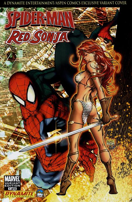 DF SPIDER-MAN RED SONJA #1 DYNAMITE ASPEN EXCLUSIVE BY MICHAEL TURNER CGC GRADED ISBN: 72513036330500111 - Release Date: 2/25/26