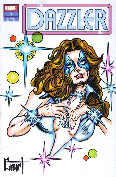 DF MARVEL COMICS COMMISSIONED COVER ART SIGNED AND REMARKED BY JESSICA COURT WITH DAZZLER SKETCH ISBN: 72513036331200111 - Release Date: 2/25/26