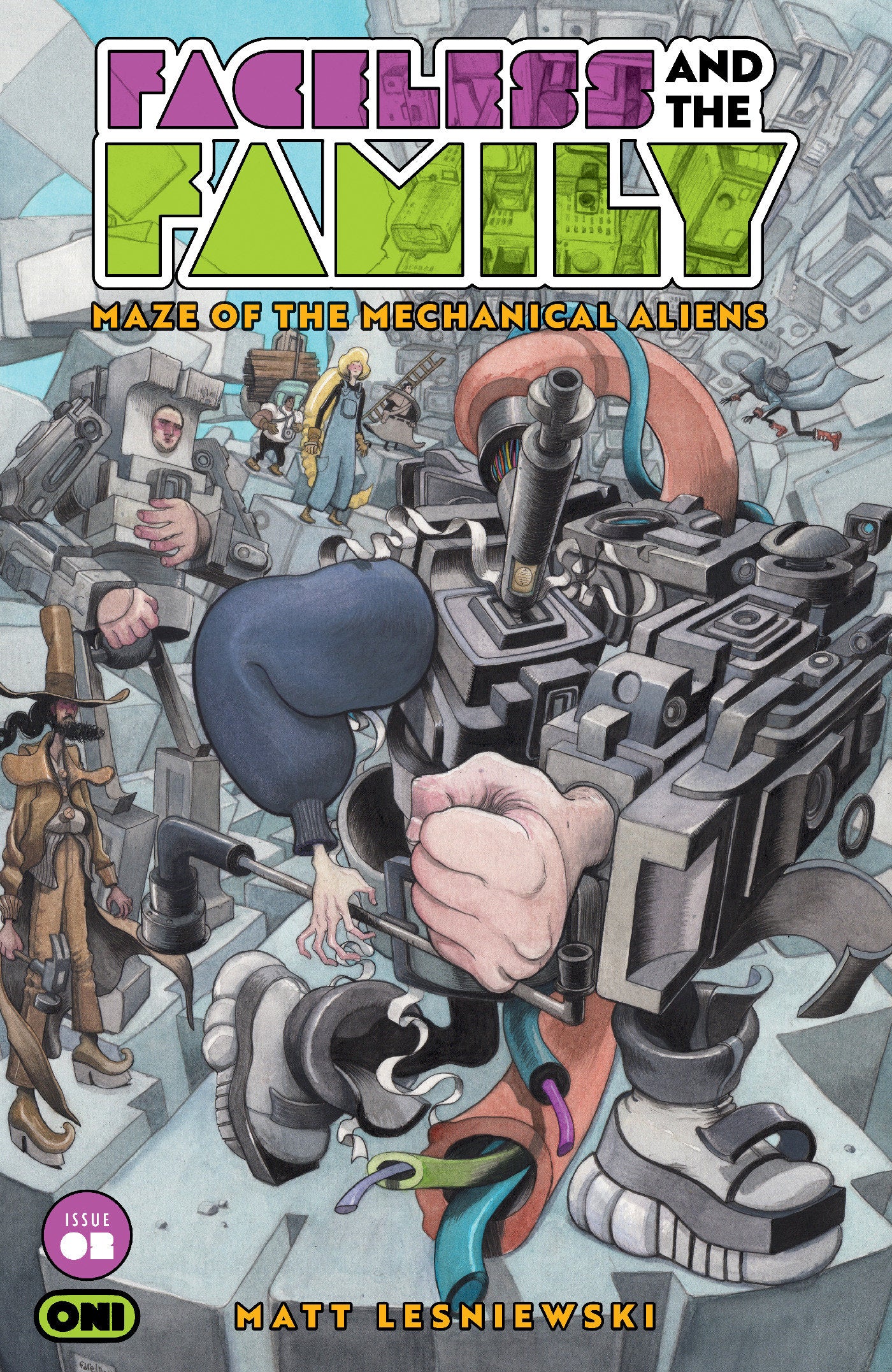 FACELESS AND THE FAMILY MAZE OF THE MECHANICAL ALIENS #2 CVR B FAREL DALRYMPLE VAR ISBN: 64985600902900221 - FOC DATE: 7/12/26  - Release Date: 8/12/26