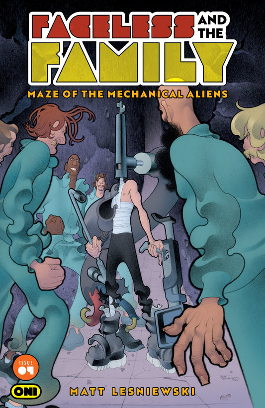 FACELESS AND THE FAMILY MAZE OF THE MECHANICAL ALIENS #4 CVR A MATT LESNIEWSKI ISBN: 64985600902900411 - FOC DATE: 9/20/26  - Release Date: 10/21/26