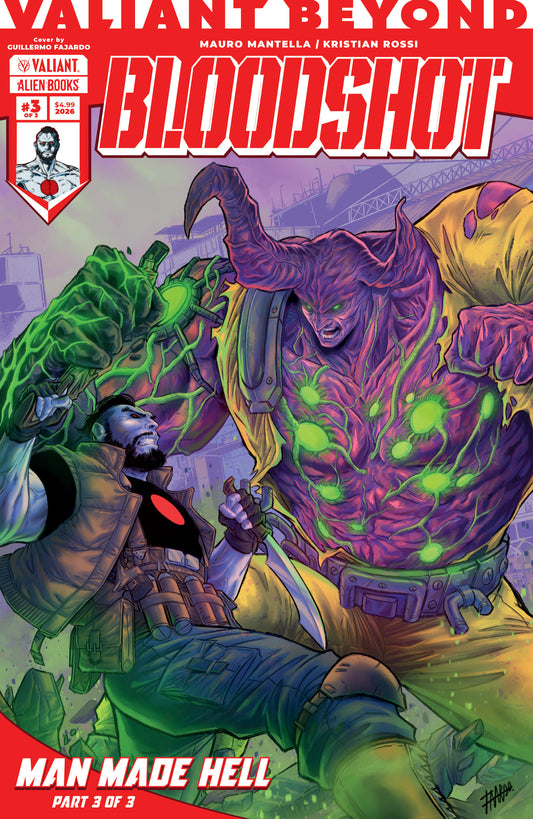 Valiant Beyond: Bloodshot #6--Man Made Hell #3 Cover A (Fajardo) ISBN: 73238818114800611 - FOC DATE: 7/19/26  - Release Date: 8/26/26