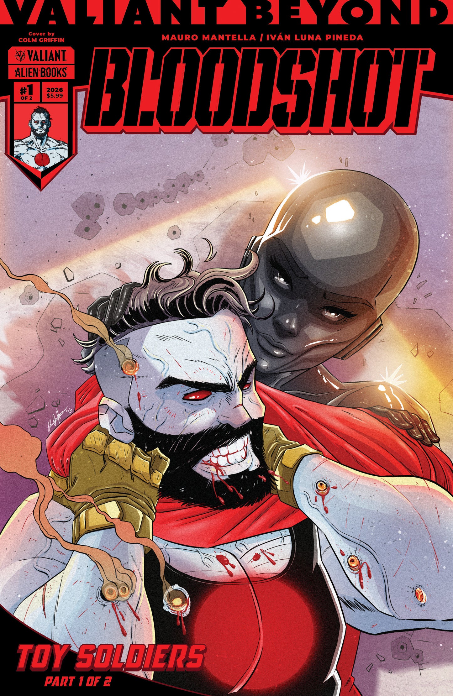 Valiant Beyond: Bloodshot #7--Toy Soldiers #1 Cover A (Griffin) ISBN: 73238818114800711 - FOC DATE: 10/4/26  - Release Date: 11/11/26