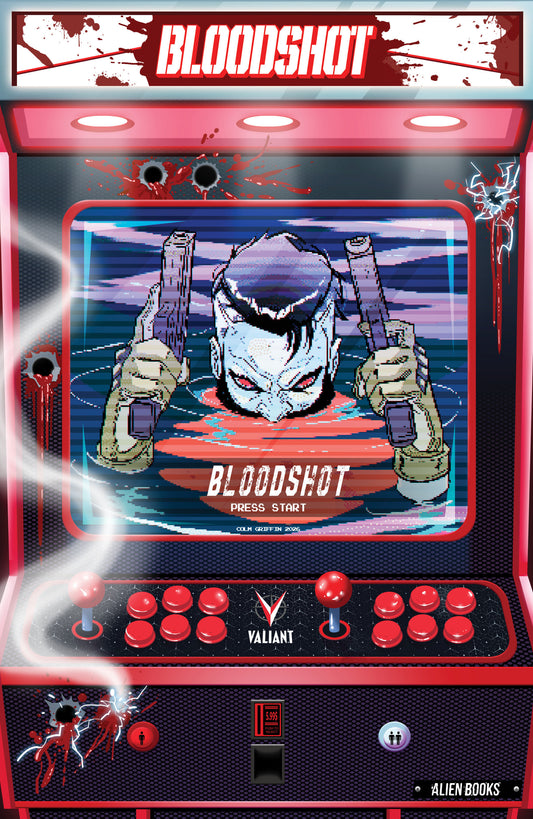 Valiant Beyond: Bloodshot #8--Toy Soldiers #2 Finale Variant B (Griffin Full Art Arcade Variant) ISBN: 73238818114800821 - FOC DATE: 10/11/26  - Release Date: 11/25/26