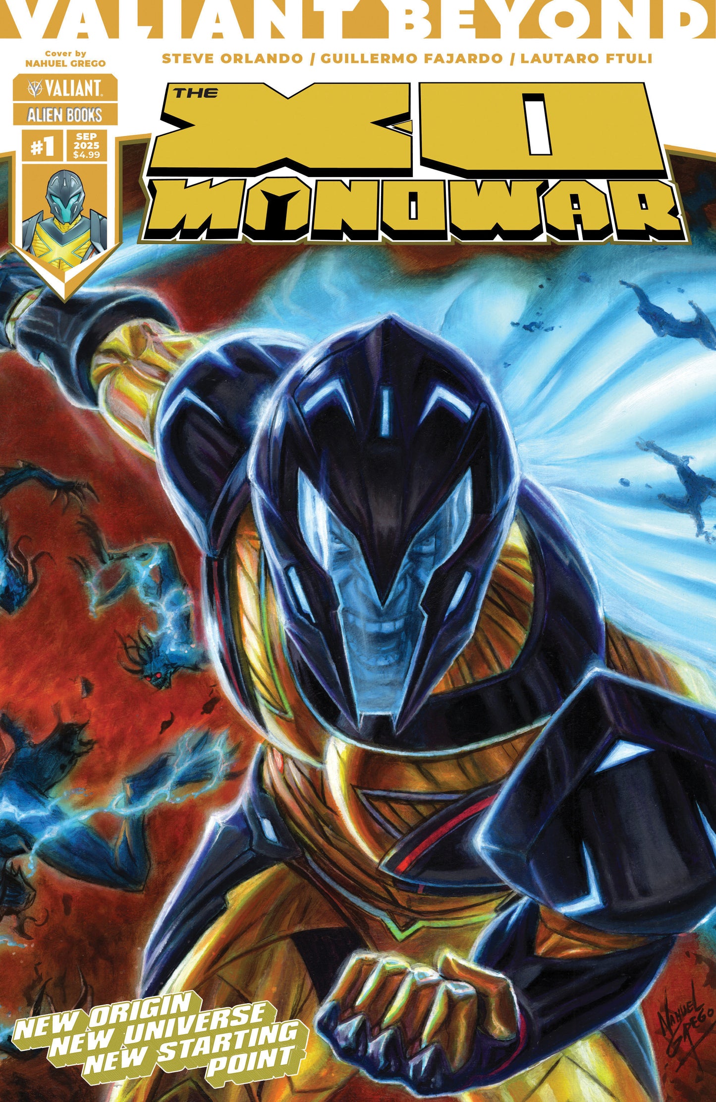 Valiant Beyond: The X-O Manowar #1 Variant B (Grego Wraparound Variant) - 9/17/25 - Release Date:  9/17/25