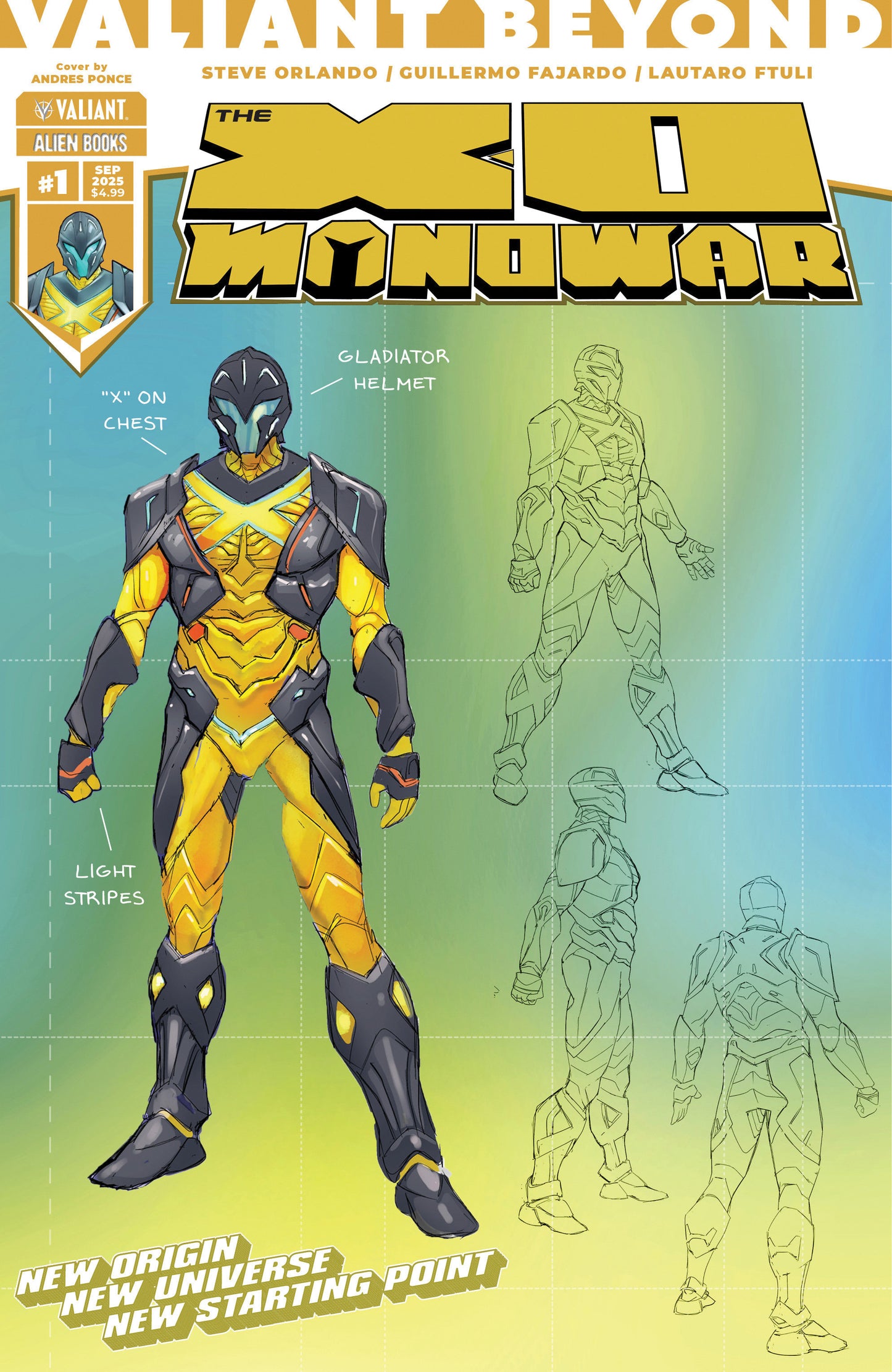 Valiant Beyond: The X-O Manowar #1 Variant D (Ponce Design Variant) - 9/17/25 - Release Date:  9/17/25