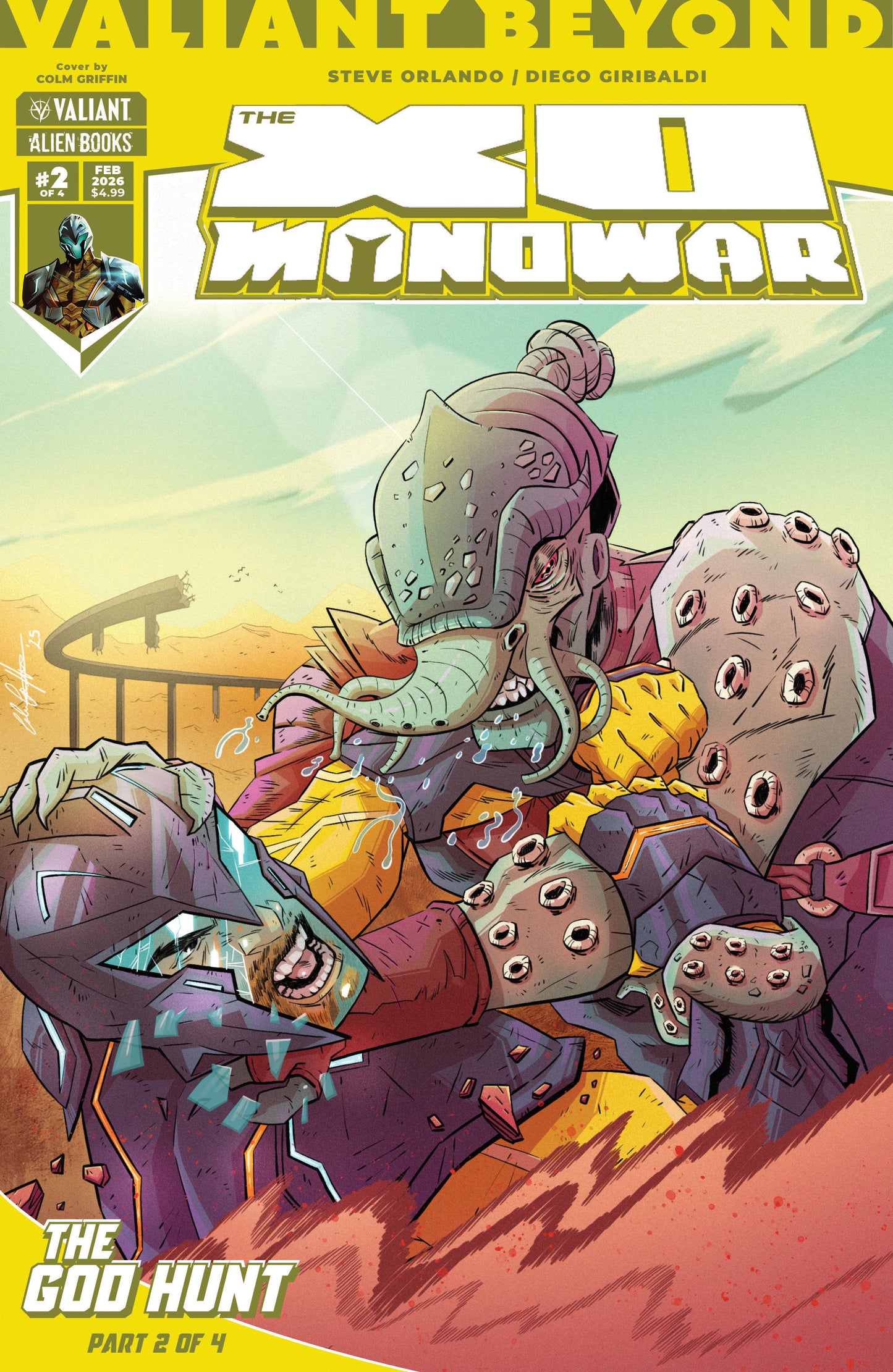 Valiant Beyond: The X-O Manowar #6--The God Hunt #2 Cover A (Griffin) ISBN: 73238818144500611 - Release Date: 2/18/26