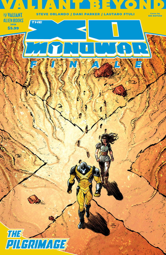 Valiant Beyond: The X-O Manowar Finale--The Pilgrimage Cover A (Kotian) ISBN: 73238818144501111 - FOC DATE: 8/30/26  - Release Date: 10/7/26
