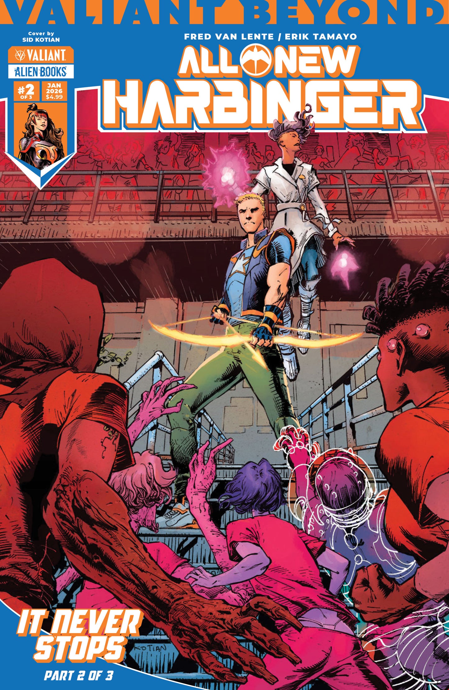 Valiant Beyond: All-New Harbinger #5--It Never Stops #2 Variant B (Kotian) ISBN: 73238818204600521 - Release Date: 3/4/26