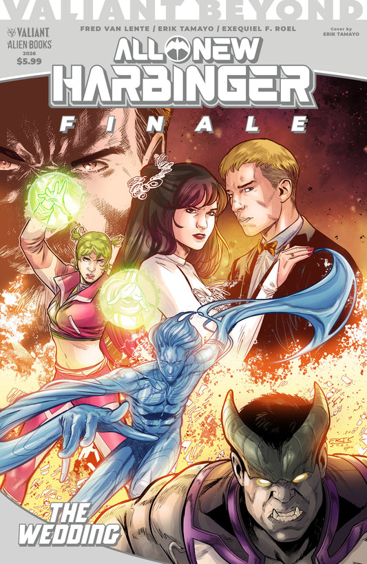 Valiant Beyond: All-New Harbinger Finale--The Wedding Cover A (Tamayo) ISBN: 73238818204601011 - FOC DATE: 10/18/26  - Release Date: 12/2/26