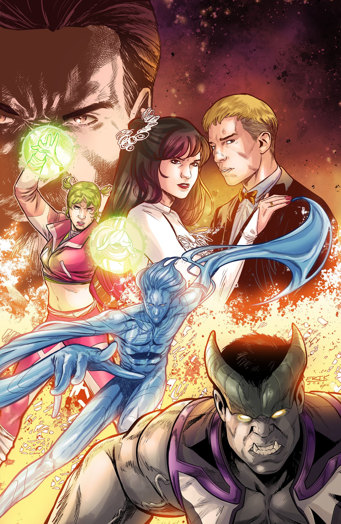 Valiant Beyond: All-New Harbinger Finale--The Wedding Variant C (Tamayo Full Art) ISBN: 73238818204601031 - FOC DATE: 10/18/26  - Release Date: 12/2/26